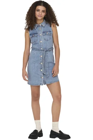 ONLY Onlemily s/l dnm dress mae light blue denim