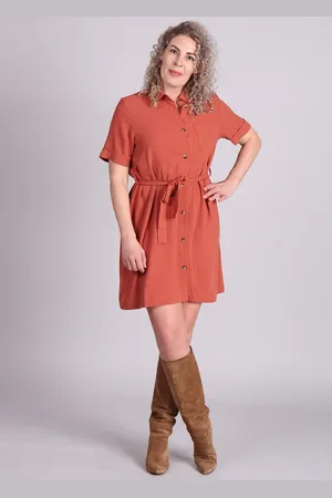 Grace & Mila Paquita jurk kort terracotta
