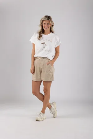 NUKUS Nks04003 131 molly shirt palm tree offwhite/sand