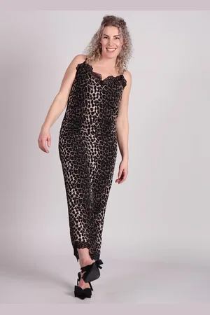 Studio Amaya Tiger slip dress luipaard