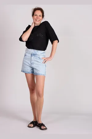 Homage to Denim Homage shorts h belt detail licht
