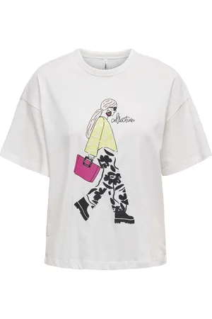 ONLY Onltenna s/s girl top box jrs cloud dancer/collect
