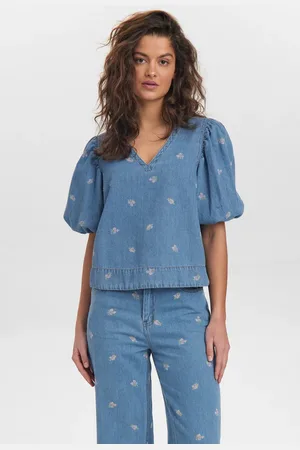 Numph Numph nuibiza blouse medium blue denim
