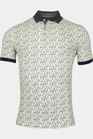 Baileys Polo korte mouw poloshirt pique with all over 515230/72