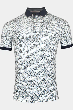 Baileys Polo korte mouw poloshirt pique with all over 515230/62