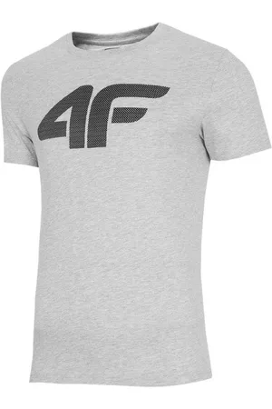 4F Heren h4z22 logo melange lichtgewicht t-shirt