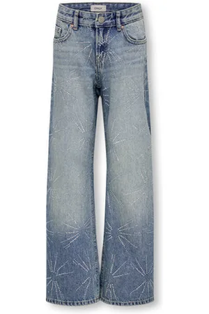 ONLY Zomer jeans broek meisjes , wide leg fit koghope