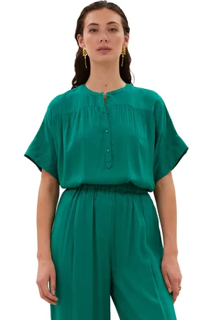 BY-BAR Bo dobby blouse bright green
