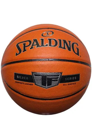 A.G. Spalding & Bros. Zilveren tf-serie gebonden leren basketbal