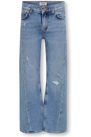 ONLY Zomer jeans broek meisjes , wide leg fit kogasta