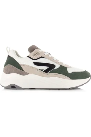 Hub Glide white/black/sage green/grey lage sneakers heren