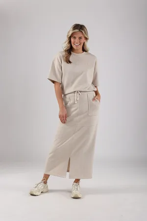 NUKUS Nks10012 239 maartje skirt lurex sand/gold