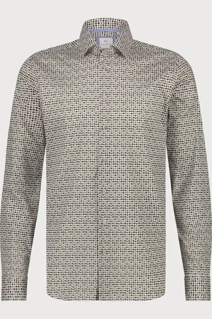 Blue Industry Het retro print overhemd |