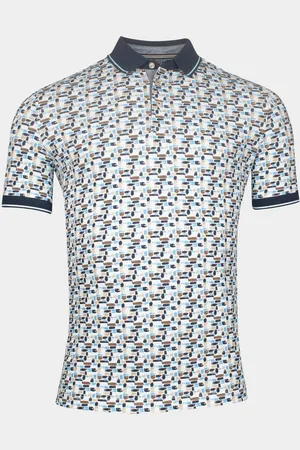 Baileys Polo korte mouw poloshirt pique with all over 515231/62