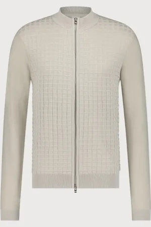 Blue Industry Structuur gebreid rits vest |