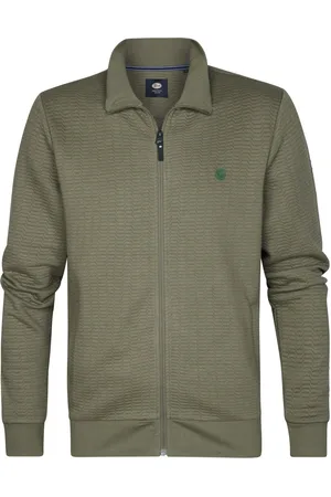 Petrol Industries Men sweater collar zip army
