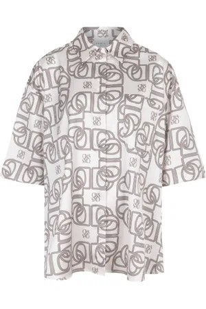 Dante 6 D6 peju logo printed long blouse