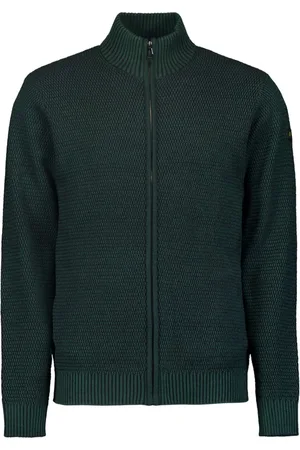 No Excess Cardigan 2 coloured melange dark green