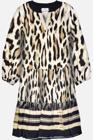 MUCHO GUSTO Jurk san rafael luipaardprint met riemen