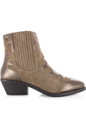 Maruti Tessy leather taupe metalic bronze western dames