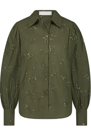 NUKUS Fw240463 37 preston blouse burned olive