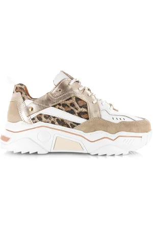 DWRS Dwrs pluto leopard white sand lage sneakers dames