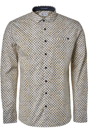 No Excess Shirt stretch allover printed olive