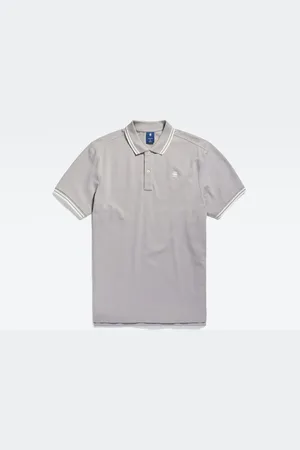 G-Star Dunda slim stripe polo d17127-5864 g276 grey alloy