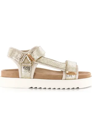 Maruti Beau leren sandalen met klitten plateau sandalen dames