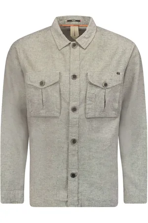 No Excess Overshirt overhemd met knopen linnen night