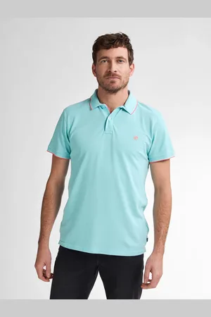 Petrol Industries Heren polo m-ros-pol003 5180 aqua