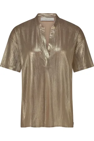 NUKUS Delphinia top shiny t-shirts nks01029