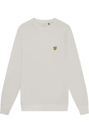 Lyle & Scott Crew neck fly fleece sweater heren parel/