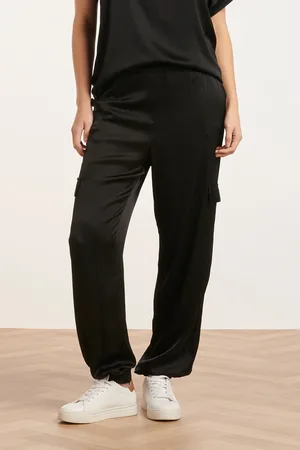 Smashed Lemon 24680 e satijnen cargo broek |