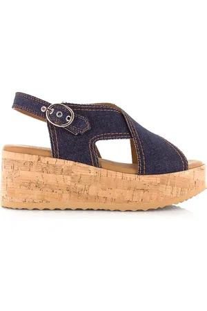 VIA VAI Sissel capri | denim sandalen sleehak sandalen met hak dames
