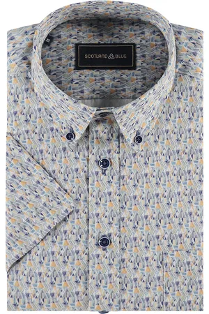 Scotland Blue Overhemd korte mouw 25113ju01sb