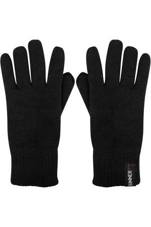 Sinner Wilderness knitted glove ski handschoenen heren black/black/white