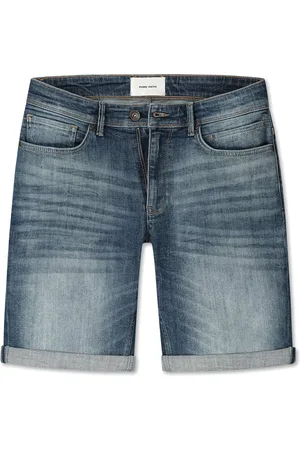 Pure Path The miles slim fit denim short denim dark blue