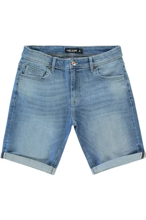 Cars Hunter short bleached used blue denim