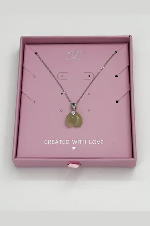 Smashed Lemon 64014 dunne en ketting met hetian jade steenkristallen