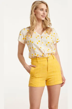 Smashed Lemon 25016 te katoenen blouse met citroen borduursels |