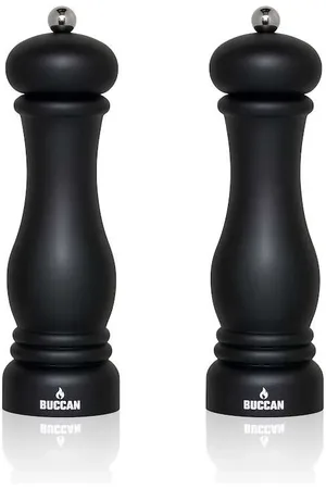 Buccan Klassieke pepermolen mat met zilver set van 2