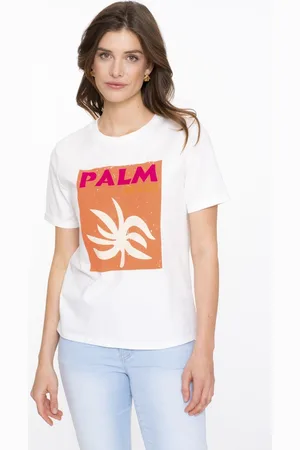 Geisha T-shirt palm beach 52413-41 10 off-white/orange