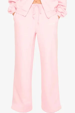 LA sisters Dames joggingbroek essential straight leg pink