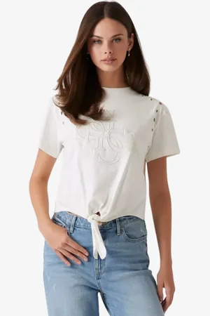 Guess Dames t-shirt eyelet tone on