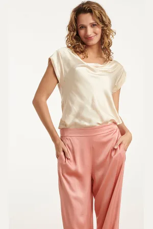 Smashed Lemon 25212 waterfall satijn top |