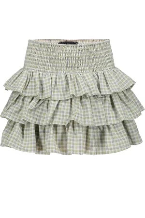Frankie & Liberty Zomer skort ruffel meisjes groen geruit rosie