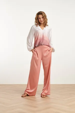 Smashed Lemon 25211 wijd satijnen broek |