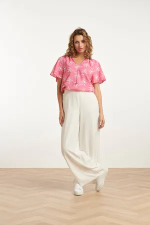 Smashed Lemon 25141 te rayon satin broek |