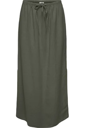 JACQUELINE DE YONG Jdysay mw maxi slit skirt wvn noos army